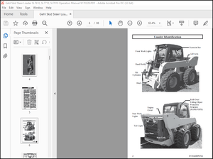 Gehl SL7610 SL7710 (EU) SL7810 Skid-Steer Loader Operator’s Manual 917032-BP0704 – PDF DOWNLOAD