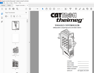 CATTRON Theimeg Toggle Controller Operation &amp; Maintenance Manual - PDF DOWNLOAD 