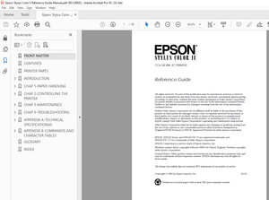 Epson Stylus Color II Reference Guide Manual - PDF DOWNLOAD