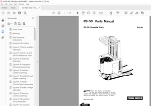 BT Prime-Mover Forklift RS-50 Straddle Truck Parts Manual – PDF DOWNLOAD