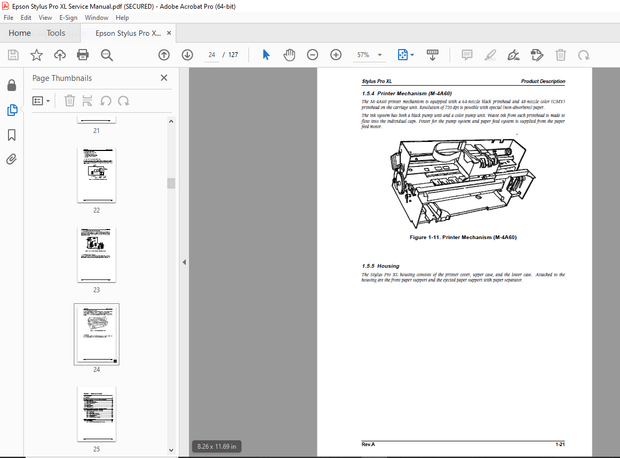 Epson Stylus Color XL Epson Color Inkjet Printer Service Manual - PDF DOWNLOAD
