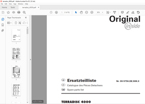 Pottinger Agricultural Tractor TERRADISC 4000 Spare parts list Manual – PDF DOWNLOAD