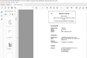 Liebherr D934 A7-03 D944 A7-03 D936 A7-03 D946 A7-03 Diesel Engine Operator’s Manual PDF
