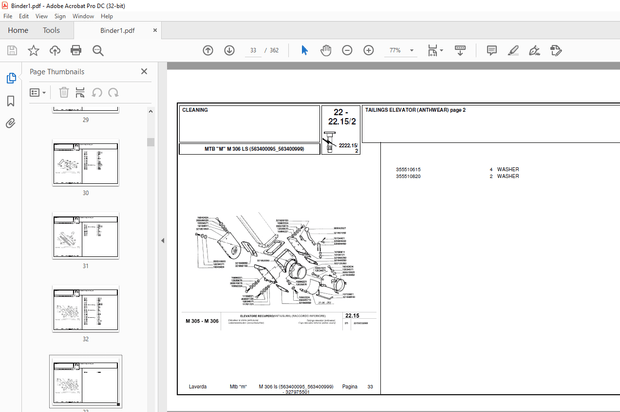 Laverda M306 LS Agricultural tractor Parts Manual (563400095_563400999) – PDF DOWNLOAD