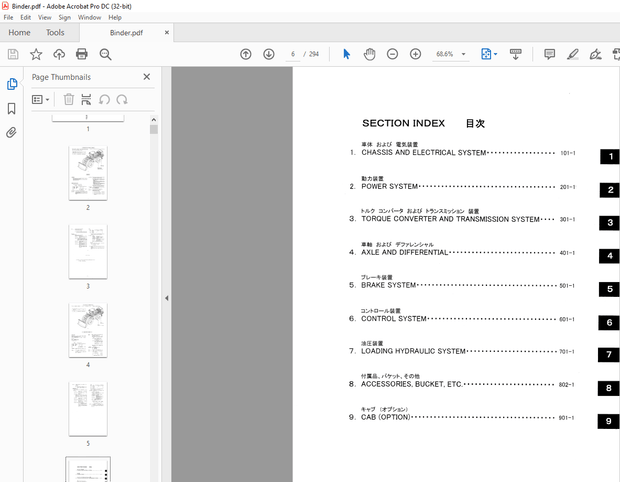 Kawasaki WHEEL LOADER AUTHENT 135ZA -2 135ZW-2 Parts Manual AAAP13501- 4 – PDF DOWNLOAD