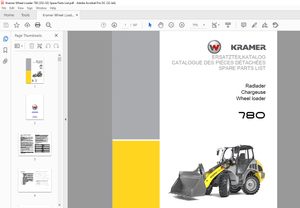 KRAMER Wheel loader 780 Spare Parts List Manual SN352020001 – PDF DOWNLOAD