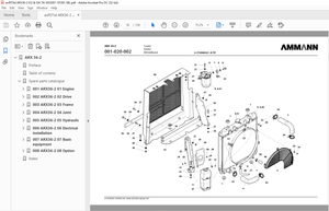Ammann ARX 36-2 Tandem Roller Parts Catalogue Manual 5953001 PDF