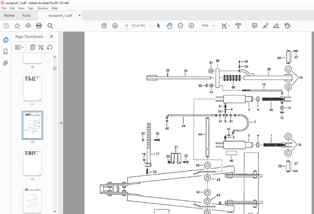 Pottinger Tractor EUROPROFI 1 Spare Parts Manual – PDF DOWNLOAD