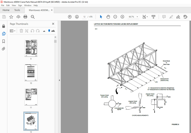 Manitowoc Traditional Crane 4000W Parts Manual SN 40674 – PDF DOWNLOAD