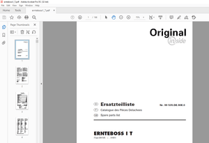 Pottinger Tractor Ladewagen ERNTEBOSS I T Spare parts list Manual – PDF DOWNLOAD