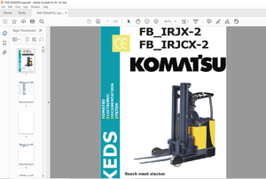 Still KOMATSU FB_IRJX-2 FB_IRJCX-2 Reach mast stacker Spare Parts List Manual – PDF DOWNLOAD