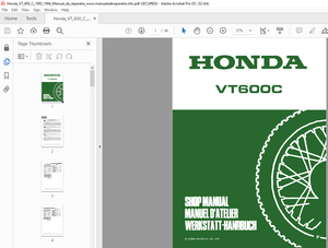 1993 Honda VT600C Shop Manual - PDF DOWNLOAD