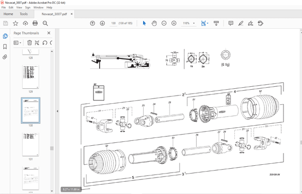 Pottinger Tractor Mower NOVACAT 3007 T Spare parts list Manual – PDF DOWNLOAD