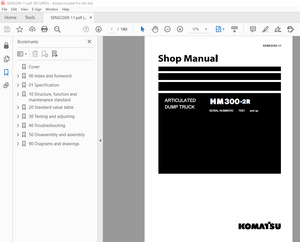 Komatsu HM300-2R Dump Truck Service Repair Workshop Manual - PDF DOWNLOAD