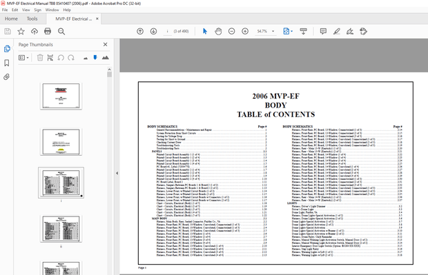 Thomas Built Buses MVP-EF 2006 Electrical Wiring Manual – PDF DOWNLOAD