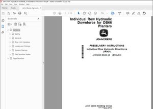 John Deere DB66 Planters Installation Instructions Manual  - PDF DOWNLOAD