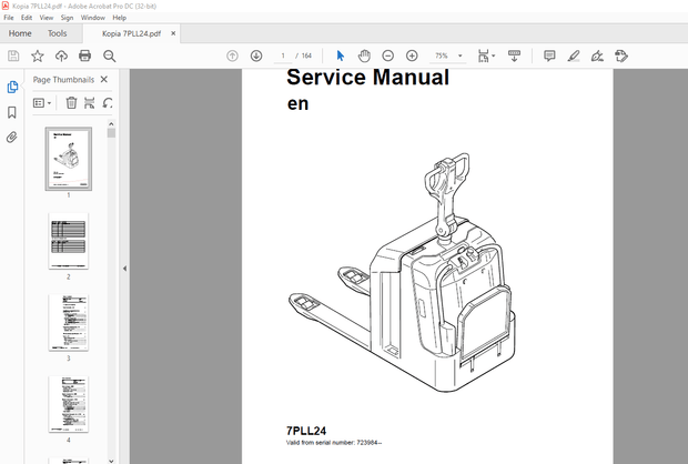TOYOTA Forklift 7PLL24 Service Manual 222996-040 - PDF DOWNLOAD