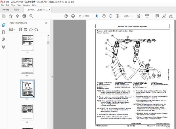 John Deere Diesel Engine Powertech 9.0 L Technical Manual CTM385 - PDF DOWNLOAD