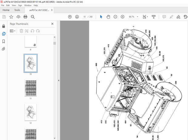 Ammann AV 130 X Tandem Roller Cummins Tier 3 Parts Manual 0029 PDF