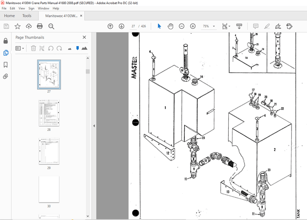 Manitowoc Traditional Crane 4000W Parts Manual SN 41680 - PDF