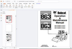 Bobcat 863 Turbo High Flow Operation &amp; Maintenance Manual - PDF DOWNLOAD