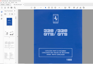 1988 Ferrari 328 GTB 328 GTS Spare Parts Catalogue Manual – PDF DOWNLOAD