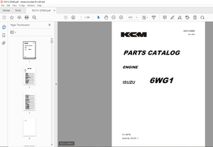 KCM ISUZU 6WG1 Engine For 95Z7B Parts Manual - PDF DOWNLOAD