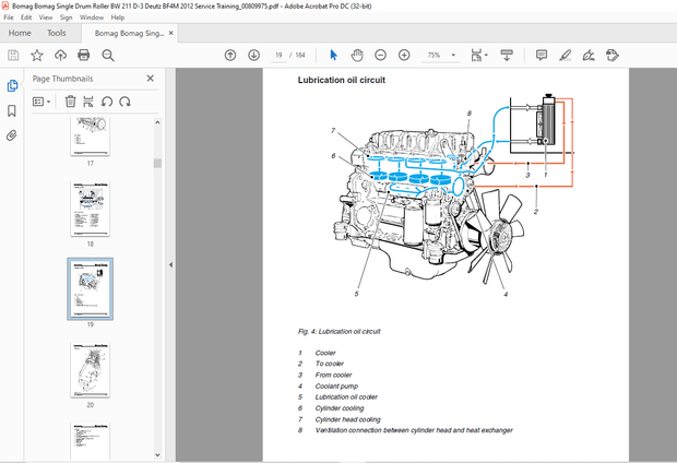 Bomag Single Drum Roller BW 211 D-3 Deutz BF4M 2012 Service Training Manual 00809975 – PDF DOWNLOAD