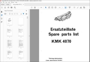 KRUPP KMK 4070 Truck Crane Parts Manual 1990-10 EN_DE – PDF DOWNLOAD