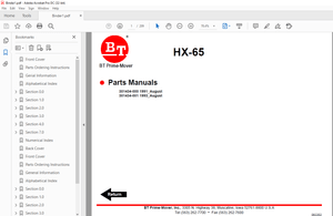 BT Forklift HX65 ELECTRIC LOW LIFT PALLET TRUCK PARTS MANUAL – PDF DOWNLOAD