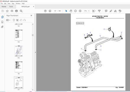 Massey Ferguson MF 8240 TRACTOR 1637376 Parts Manual - PDF DOWNLOAD