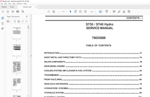 AGCO ST35 ST40 Tractor Hydro Service Manual 79023088 – PDF DOWNLOAD