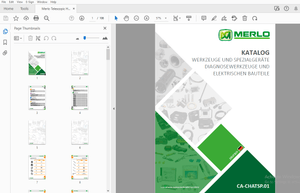 MERLO CA-CHATSP.01 Katalog Werkzeuge, Diagnose- und elektrische Bauteile – PDF DOWNLOAD