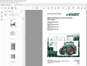 Fendt 1038 1042 1046 1050 Vario 54 NA version Electrical diagrams and schematics Manual