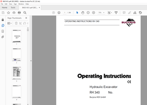 Cat Bucyrus RH 340 Hydraulic Excavator OPERATING INSTRUCTIONS MANUAL BI651451 – PDF DOWNLOAD