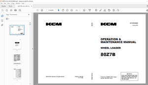 KCM 80Z7B WHEEL LOADER CUMMINS QSB6.7 Engine OPERATION &amp; MAINTENANCE MANUAL- PDF DOWNLOAD