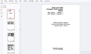 John Deere 331G &amp; 333G Compact Track Loader Repair Technical Manual TM14064X19 - PDF DOWNLOAD