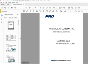 FURUKAWA HCR1200-EDII HCR1500-EDII D20II HYDRAULIC SCHEMATIC (FUNCTIONAL SECTION) PDF DOWNLOAD