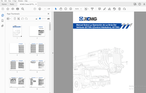 XCMG Vehículo QY70K-I (Control Hidráulico), QY70KL Manual Sobre La Operación de La Grúa Del – 