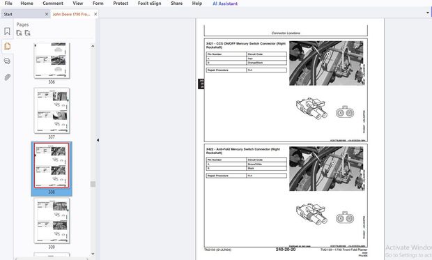 John Deere 1790 Front-Fold Planter Diagnosis &amp; Test Technical Manual TM2159 – PDF DOWNLOAD