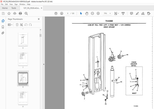 Komatsu Forklift FG_FD35.40.45.50-8- Parts Manual - PDF DOWNLOAD