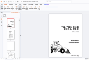 Fiatallis 745 745-H 745-B 745H-B 745-C Wheel Loader(Power Steering) Service Manual - PDF DOWNLOAD