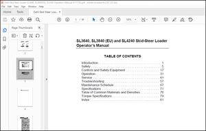 Gehl SL3640, SL3840(EU), SL4240 Skid-Steer Loader Operator’s Manual 917173 – PDF DOWNLOAD