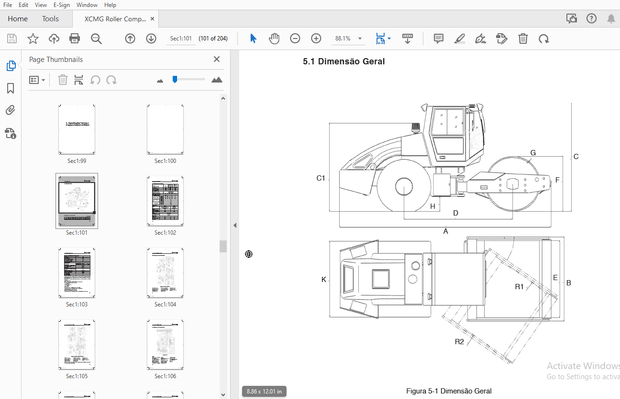 XCMG XS 120 ROLO COMPACTADOR VIBRATÓRIO MANUAL DO OPERADOR MANUAL DE PEÇAS – PDF DOWNLOAD