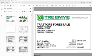 Merlo Forest Tractor 3M350B-V.01 Parts Manual SAV C0E00027 – PDF DOWNLOAD