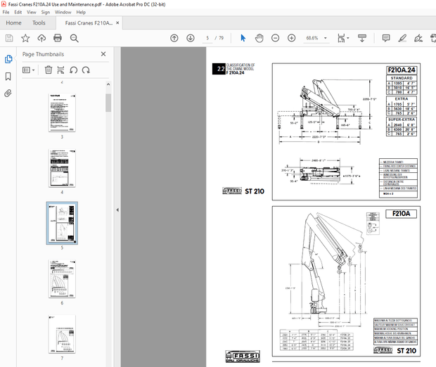 Fassi Crane F210A.24 Use and Maintenance Manual – PDF DOWNLOAD
