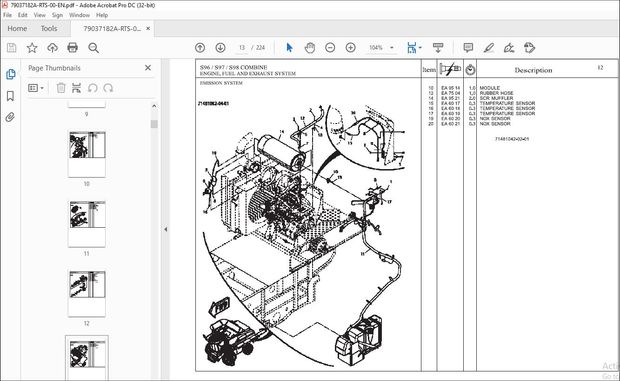 Gleaner NA Harvesting S96 S97 S98 Combine Repair Time Schedule Manual 79037182A – PDF DOWNLOAD