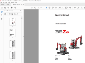 Wacker Neuson Track Excavator 38Z3 Service Manual_433688023 – PDF DOWNLOAD