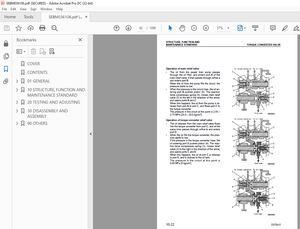 Komatsu Hydraulic Excavator D375A-5 Shop Manual SEBM036106 - PDF DOWNLOAD