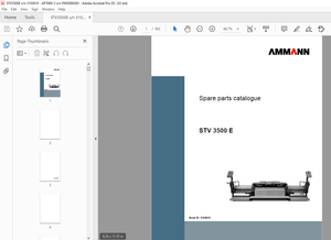 Ammann STV 3500 E sn 3103810 - AFT 400-3 sn PM3006365 Parts Manual - PDF